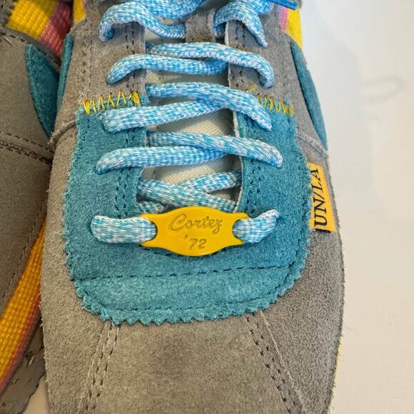 Nike x Union LA Cortez Light Smoke Grey / Blue Fury / Lemon Frost Mens Size 6.5 - Picture 7 of 9